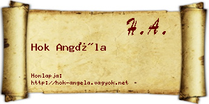 Hok Angéla névjegykártya